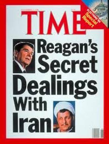 Ronald Reagan admits to a secret arms deal with Iran