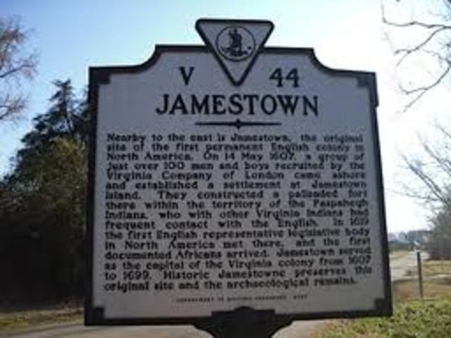 The English found Jamestown