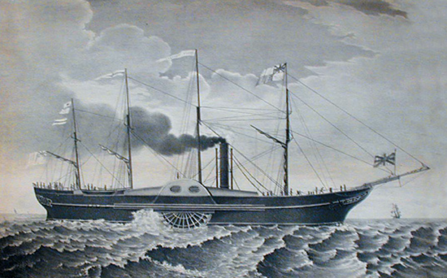 First Steamships Crossing the Atlantic