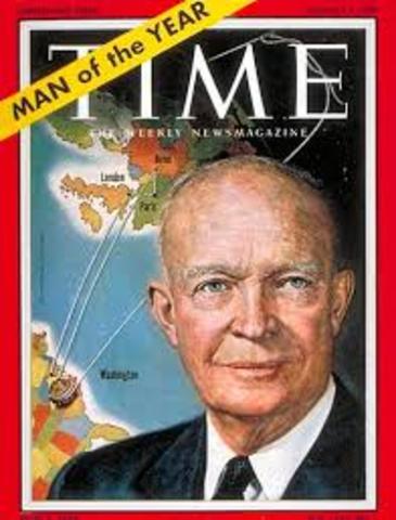 Dwight D. Eisenhower is elected president