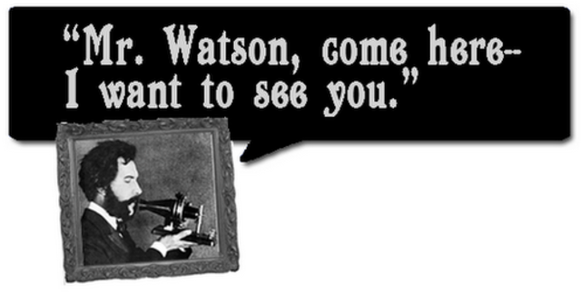 First audible voice over telephone