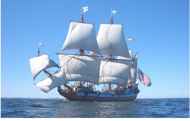 The mayflower sails