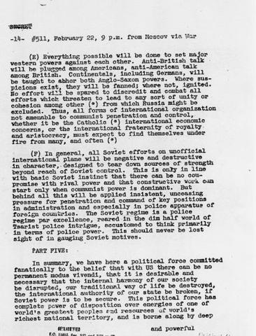 Kennan's Long Telegramme