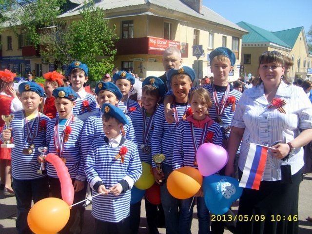 Участие в параде, посвященному Дню Победы