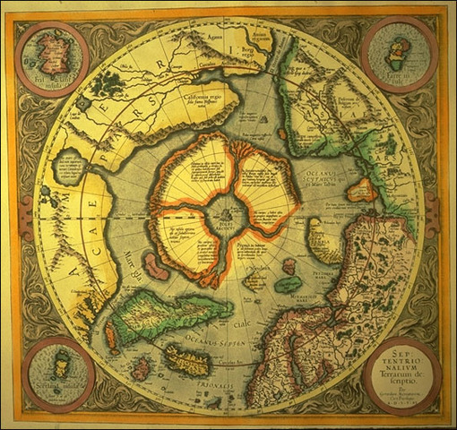 Mecator's Polar Projection (1595)