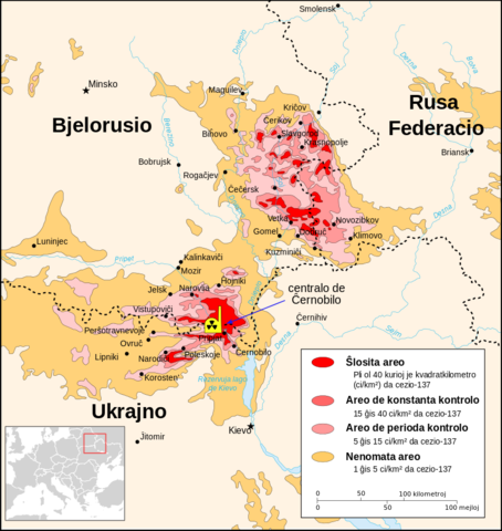 Chernobyl radiation map (1996)