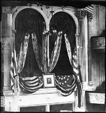 Shot at Theatre by John Wilkes Booth