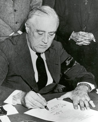 U.S. declares war on Japan – December 8, 1941