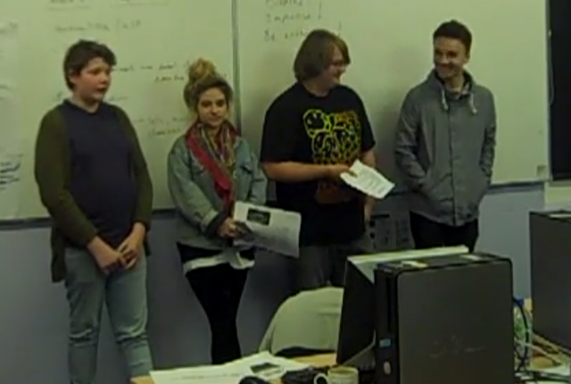 Forming groups and working together on the project