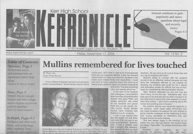 Mullins Memorial Service