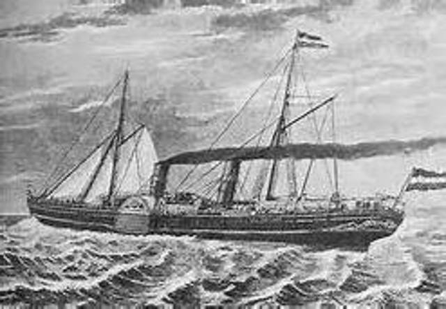 Britain blockades american ports