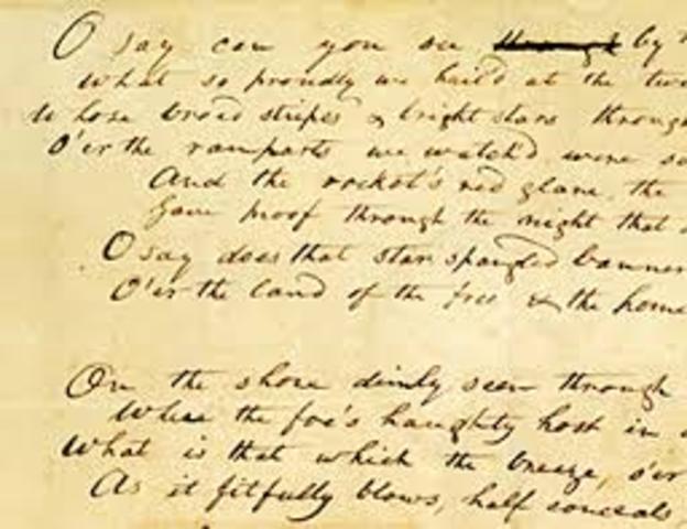Writing of the Star SPangled banner