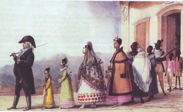 The Portugese began taking slaves to work in the colony of Brazil.