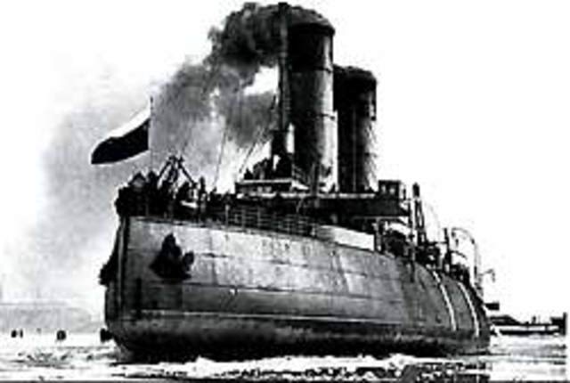 Строительство первого ледокола "Ермак"