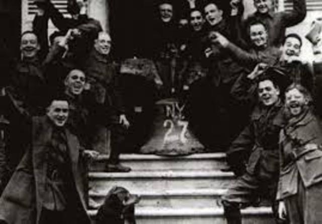 Fin de la Primera Guerra Mundial.