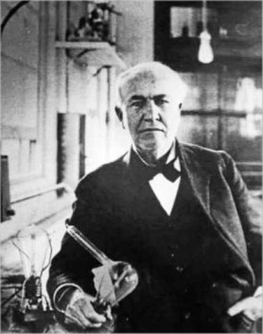 Edison inventa la llum amb filament incandescent