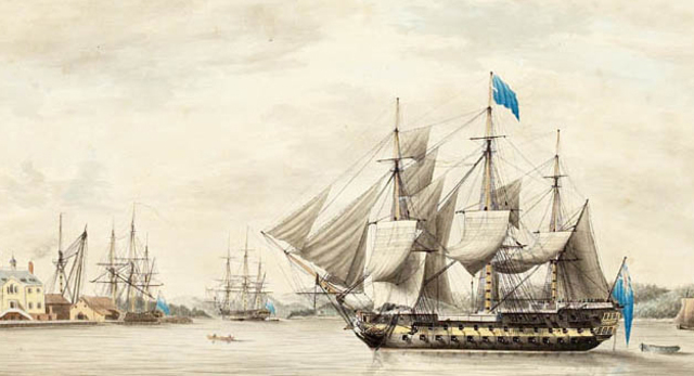 British Blockades American ports