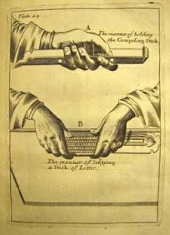 PRIMER LIBRO EN INLGÉS QUE TRATA DE LA IMPRESIÓN Y FUNDICIÓN