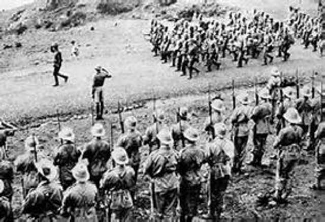 Italian Army invades Ethiopia in Africa