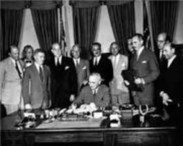 NATO created ( North Atlantic Treaty Organization)