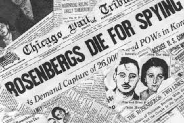 The Rosenbergs, Ethel and Julius, were convicted on March 29 for espionage.