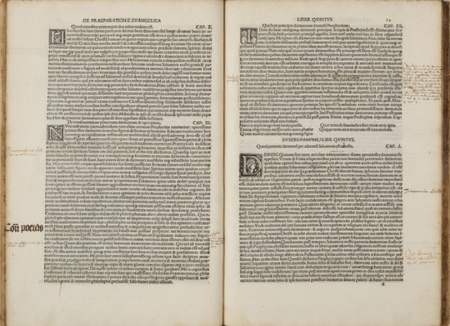 Nicolás Jenson publica De Praeparatione Evangelica de Eusebio