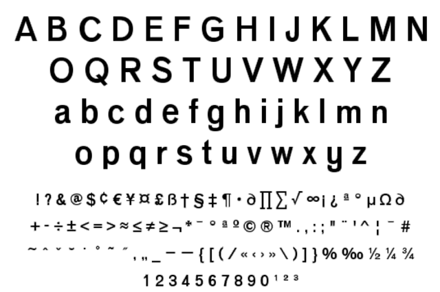 William Caslon grabó un tipo etrusco sans serif