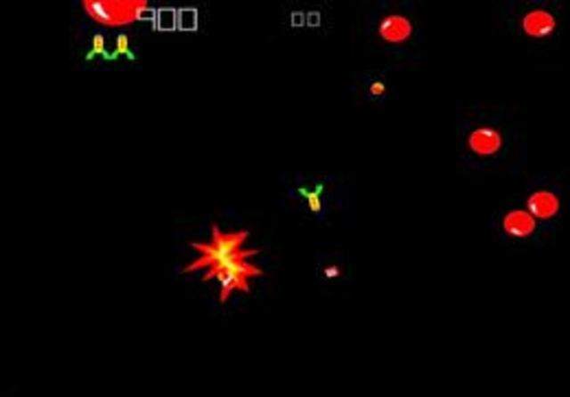 Asteroids- Player controls a spaceship in an asteroid field which is periodically traversed by flying saucers