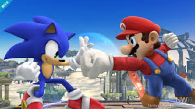 Sonic The Hedgehog and Mario are featured in the same game for the first time ever in Super Smash Brothers Brawl