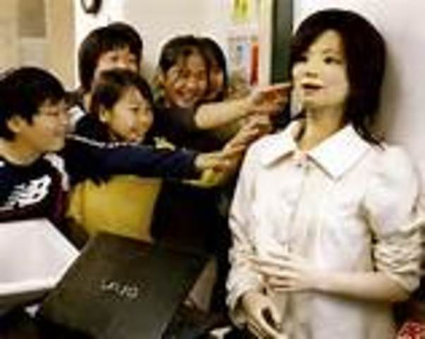 Prediction- Robot is now teacher's aide. This helps autisitic children to develop learning and social skills.