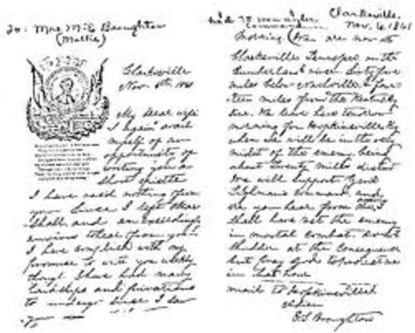 Greencastle, IN a letter from his father 21st letter