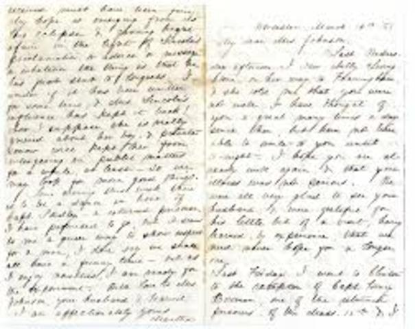 Camp near Senior Institute, North Carolina a letter for his father 30ht letter