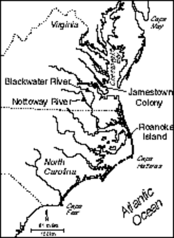 Roanoke Colony founded