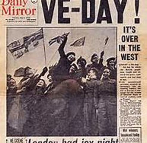 V-E Day, war ends in Europe