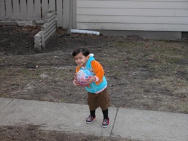 PLAYING BALL WITH MOM!