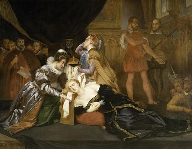 Mary is executed in the Great Hall of Fotheringhay
