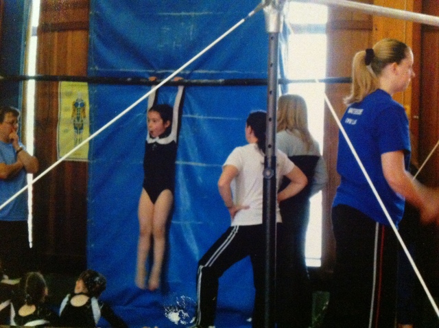 Eu participei de uma competiçao de ginástica
