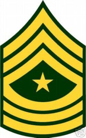 He became the highest enlisted rank, Sergent Major