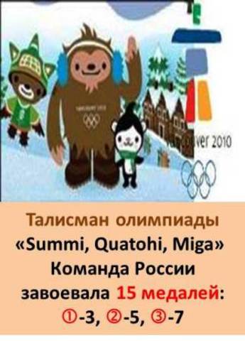 Талисман XXI Зимняя олимпиада