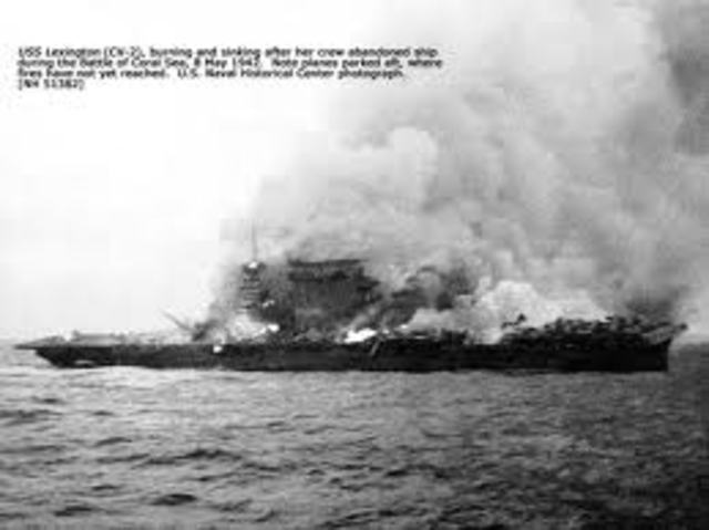 USS Indianapolis is hit by one of japans submerines, hits with a torpedo