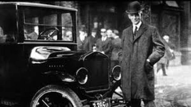 Henry Ford produces his first Ford Model T Automobile.