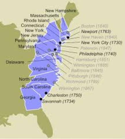 Original 13 colonies