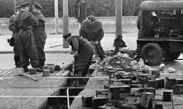 Building of Berlin Wall Begins