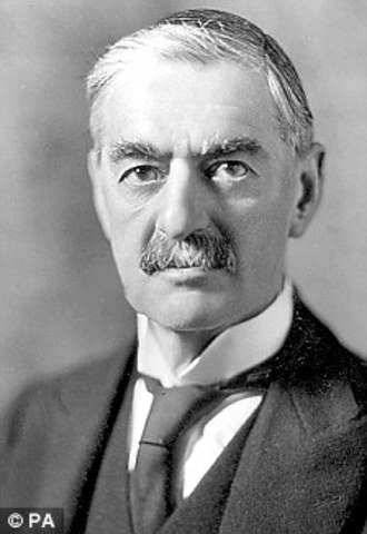 Neville Chamberlin resigns as British Prime Minister
