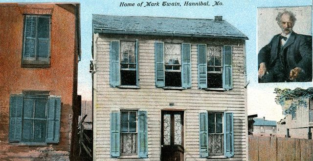 Twain's family moved to Hannibal.