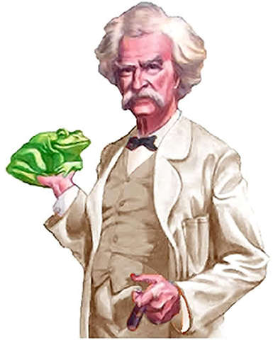 Mark Twain's tale, "Jim Smiley and His Jumping Frog" was printed in newspapers and magazines around the country.