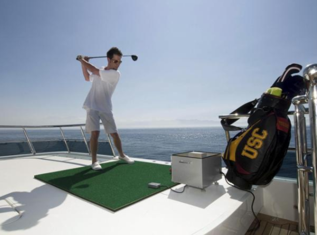 Go fishing on a boat