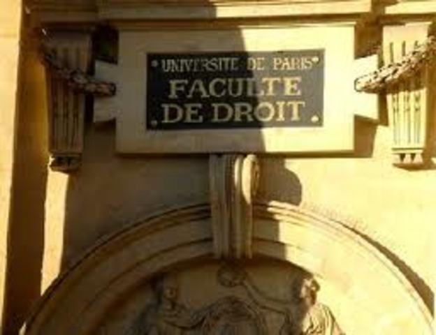 Etudes de droits à Paris