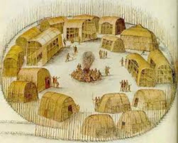 When the Powhatan Tribe was here.