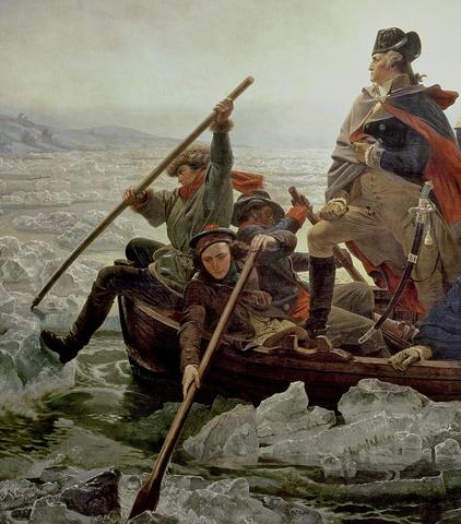 General Washington the Hero crosses the Delaware River